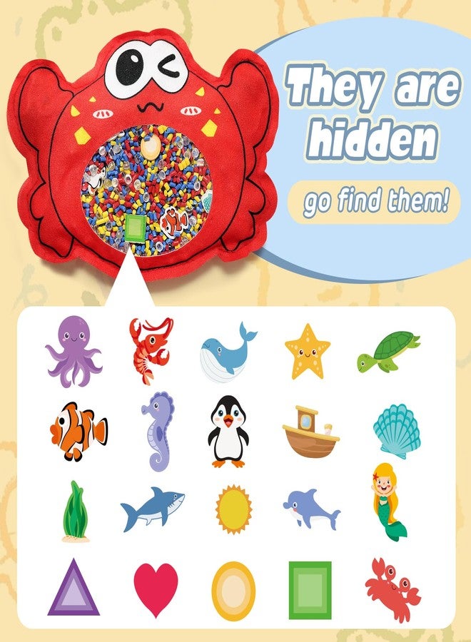 Joyreal Hide and Seek Busy Bag- 3 Pack Seek and Find Hidden Object Game, Sensory Hidden Object Search Problem Solving Travel Game for Kids 3+, Including Alphabet, Food, Fish, Animal - Image 3